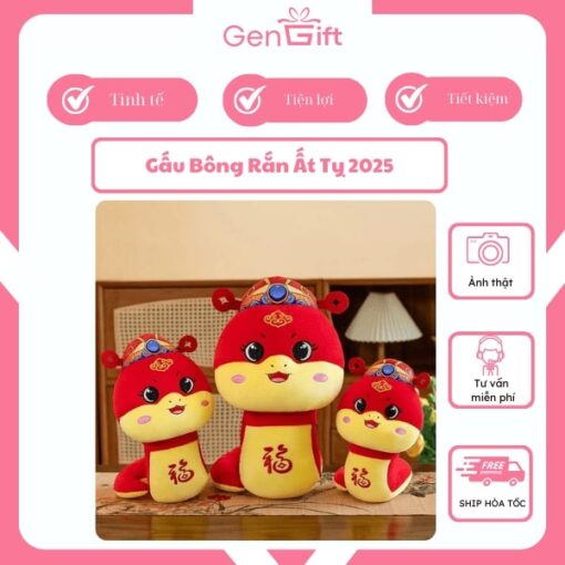 gấu bông rắn Ất Tỵ 2025