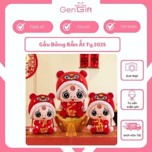 gấu bông rắn Ất Tỵ 2025