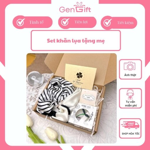 set quà tặng khăn lụa