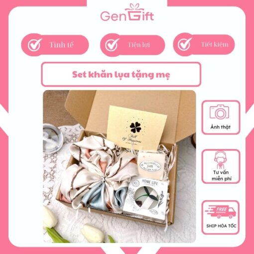 set quà tặng khăn lụa