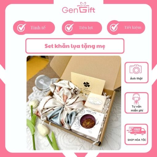 set quà tặng khăn lụa
