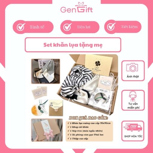 set quà tặng khăn lụa